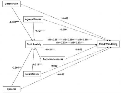 Big Five personality and mind wandering in athletes: mediating role of trait anxiety